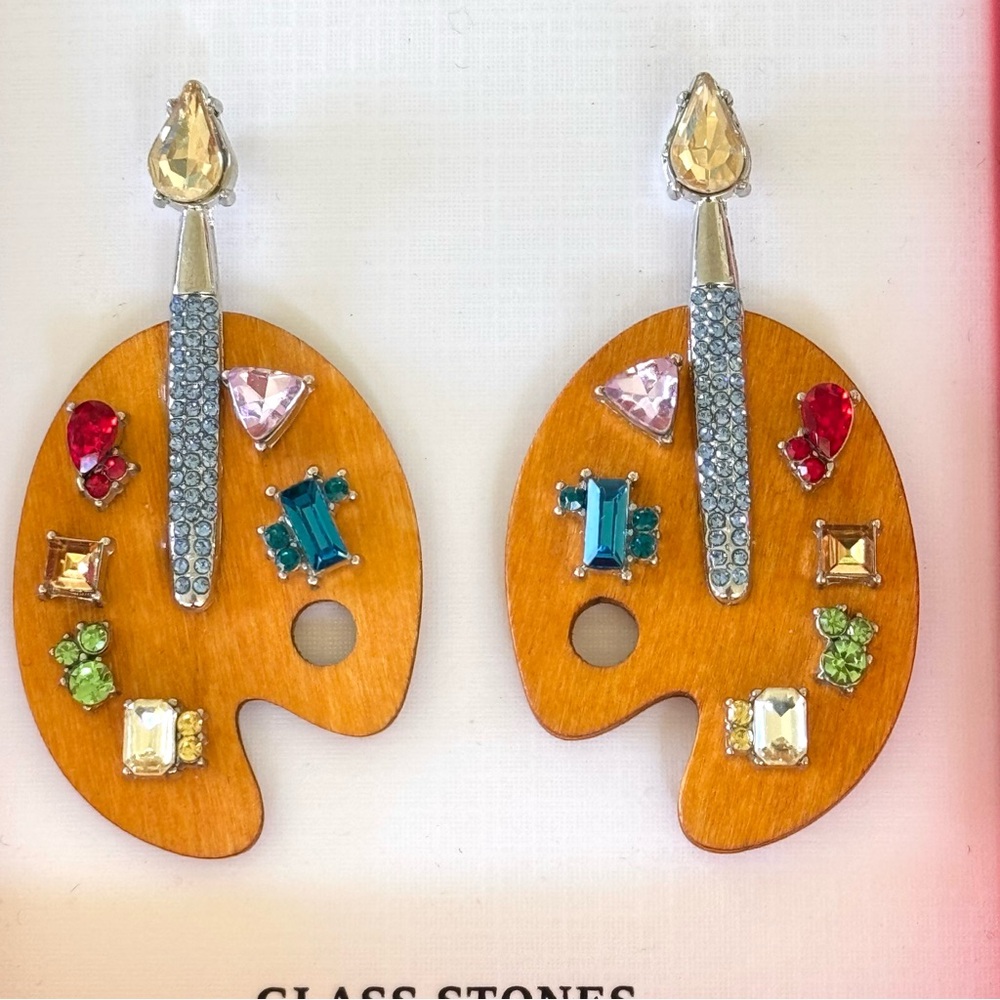 Piper K Colorful Painter’s Palette Earrings - Picture 2 of 4